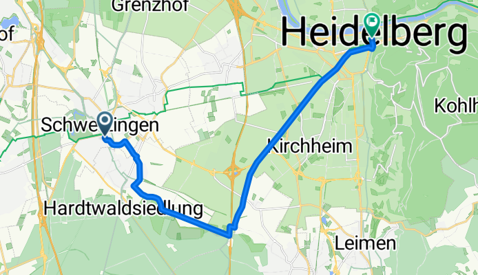 Schwetzingen to HD 1
