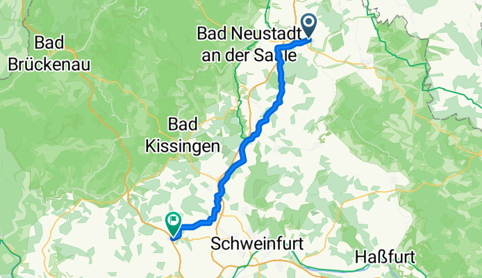 Rosenstraße 5, Wülfershausen an der Saale nach Weiherstraße 7, Wasserlosen