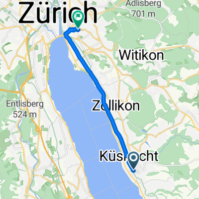 Relaxed route in Zürich