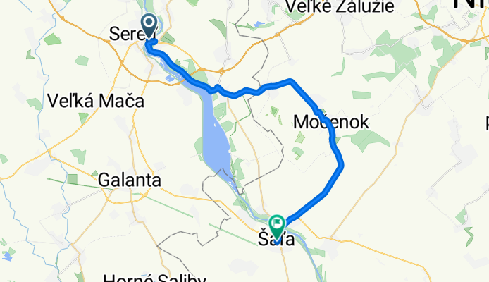Sereď - Šoporňa - Hájske - H.Kráľová - Močenok - Šaľa