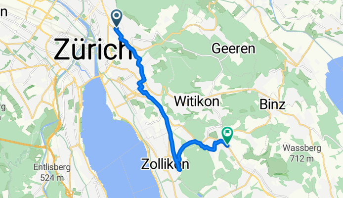 Gerade Fahrt in Zürich