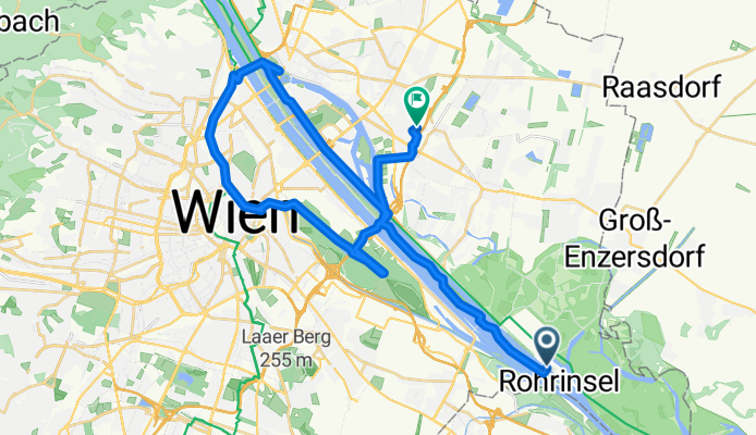 Schleusenbrücke Wehr 2, Wien nach Polgarstraße 32, Wien