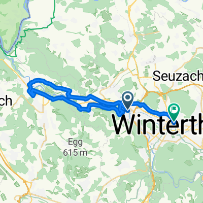 Hardgutstrasse 50D–54A, Winterthur to Sulzbergstrasse 5, Winterthur