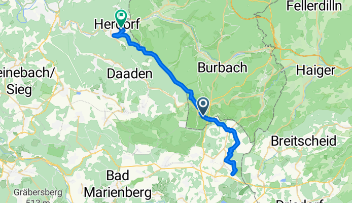 Vor den Haßeln 2, Burbach nach Dammerweg 27, Herdorf