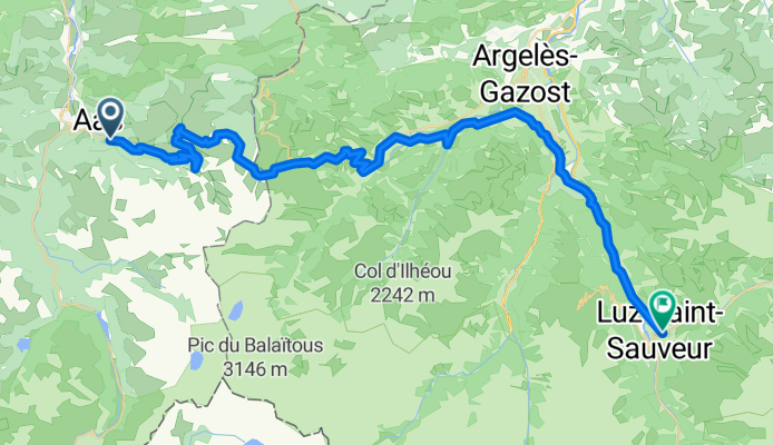 Vom Atlantik zum Mittelmeer; 3. Etappe Eaux-Bonnes : Luz-Saint-Sauveur