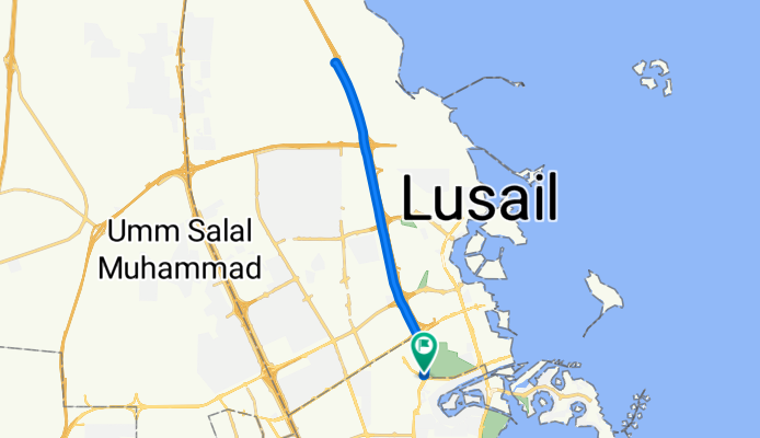 Route from Al Khor Coastal Road, Doha