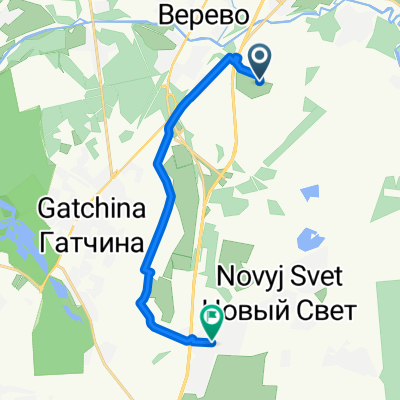 От улица Ижора Снт 190 до Торфяная улица 45, Торфяное (гатчинский Район)