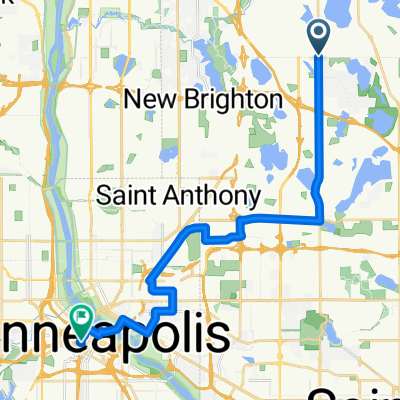 B2B00466 55126&gt;55402 via Lexington, Co Rd C, Mpls Diagonal Trl, 15th Av SE 