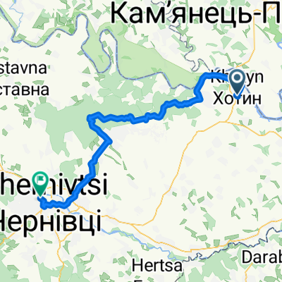От Т2610 73, Хотин до вулиця Капеланська 37, Чернівці