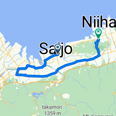 180, Shinden, Saijo-Shi to 1-7, Ojicho, Niihama-Shi
