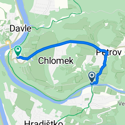 Route to V kopci 29, Davle