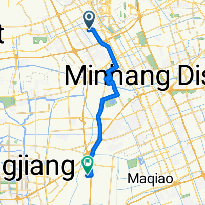 No.1578 Huqingping Highway, Shanghai to No.301-23 Minqiang Road, Shanghai