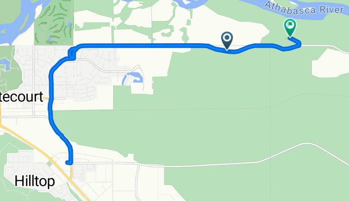 Route from 116178–116942 Township Road 600, Whitecourt