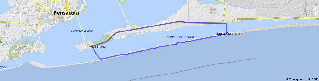 Navarre // Pensacola Beach Loop | Bikemap - Your bike routes