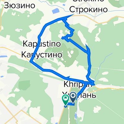 От Полевая улица 27, Хрипань до Хуторская улица 9, Хрипань