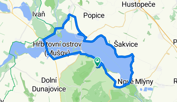 Lehká trasa,po hrázi dolního a prostředního jezera CLONED FROM ROUTE 173934