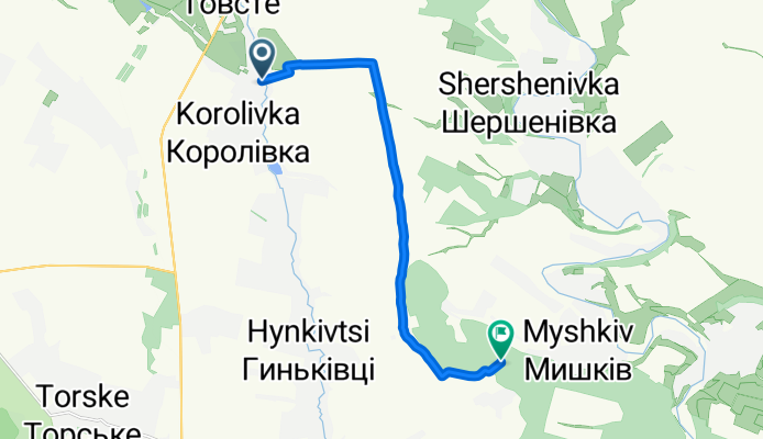 Спокойный маршрут в Олексинці