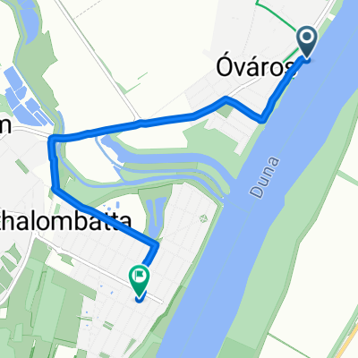Szent László út 69., Százhalombatta to Római utca 7., Százhalombatta