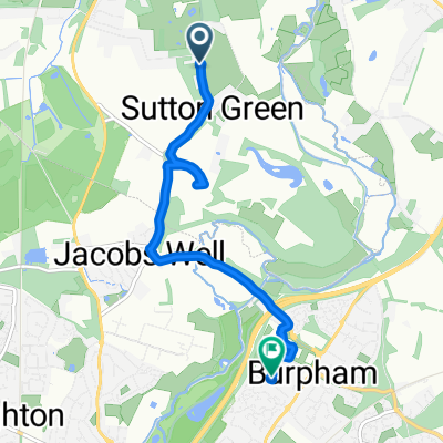 Aspley, New Lane, Guildford to 4 Marlyns Drive, Guildford