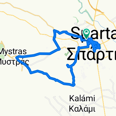 Route from Τριακοσίων 109, Σπάρτη