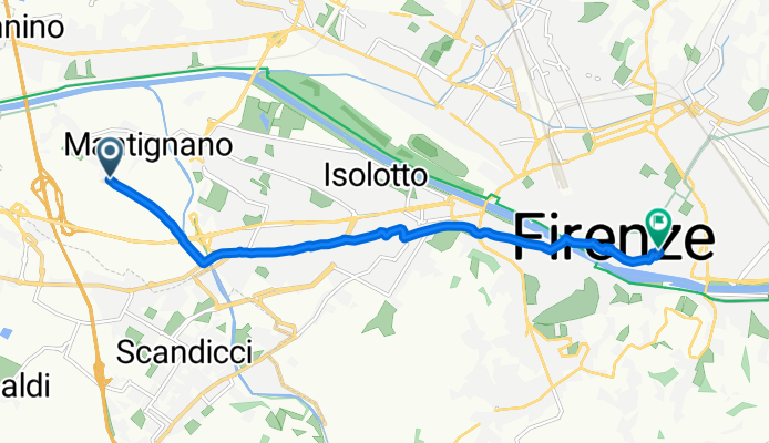 Da Via di Ugnano 35, Firenze a Via delle Pinzochere 9, Firenze