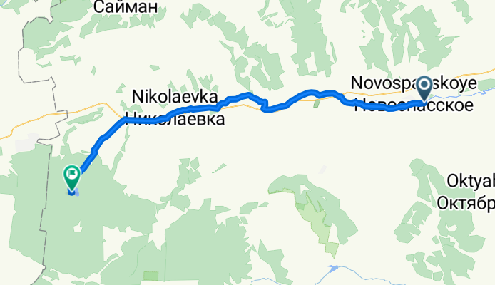 От Кузнецкая улица 140, Новоспасское до Ульяновская область