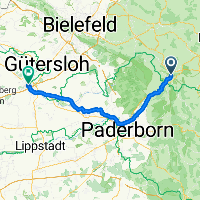 Externsteine nach Rheda-Wiedenbrück 1. Etappe