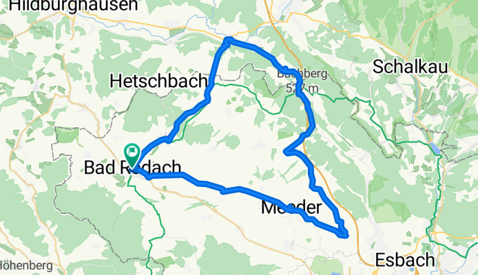 Bad Rodach - Meeder - Sennigshöhe - Harras - Bad Rodach