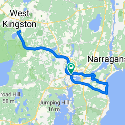 Woodruff Avenue 404, South Kingstown to Woodruff Avenue 405, South Kingstown