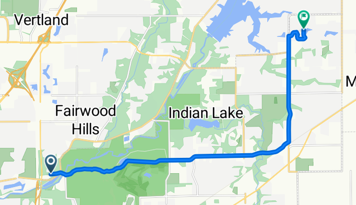 7125 Fall Creek Rd N, Indianapolis to 8340 Misty Dr, Lawrence