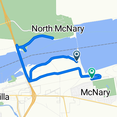 Devore Rd, Umatilla to 1–7 Riverside Ave, Umatilla