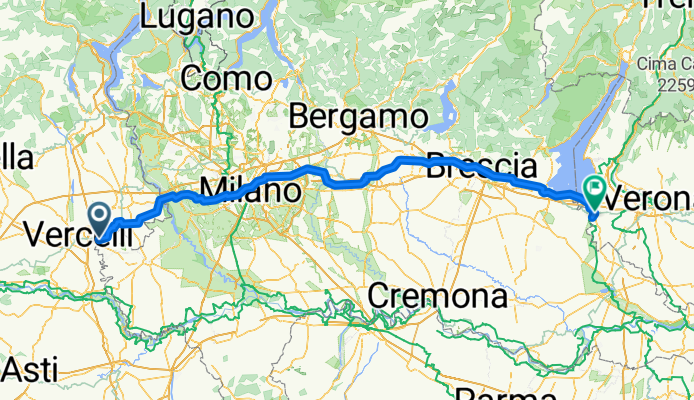 Da Via Parrocchia 23B, Vinzaglio a Via Guido Rossa 6, Salionze