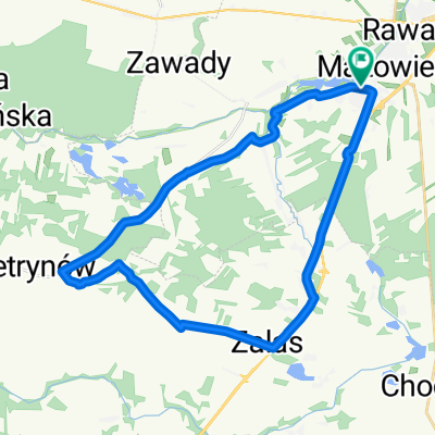 Rawa, Wólka Jagielczynska, Stanisławów Lipsko,  Radwanka, Dziurdzioły, Rawa