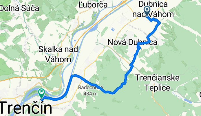 Dubnica - TN cez Kolacin,NDCA a Opatovsku dolinu