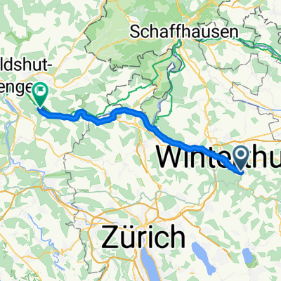 Gerade Fahrt in Zurzach