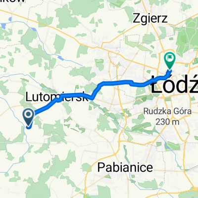Umiarkowana trasa w Łódź