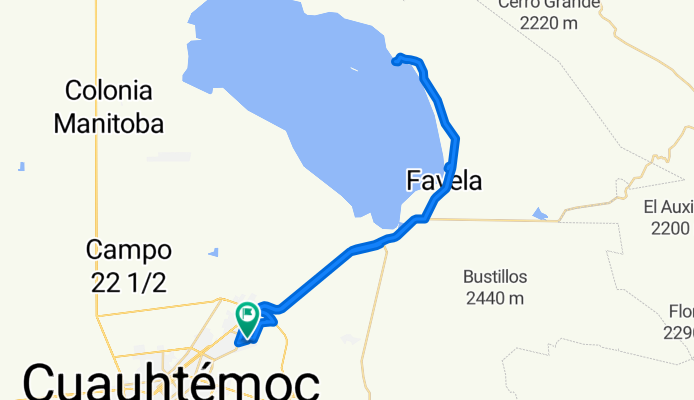 De Plan de Ayala LB, Ciudad Cuauhtémoc a Calle Pascual Orozco 134, Ciudad Cuauhtémoc