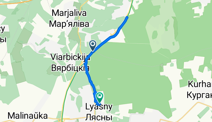 От Велодорожка до улица Александрова, Лясны