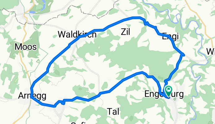 Engelburg - Andwil - Arnegg - Waldkirch - Bernhardzell - Engelburg