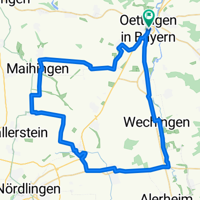 Oettingen-Heuberg-Löpsingen-Fessenheim-Oettingen