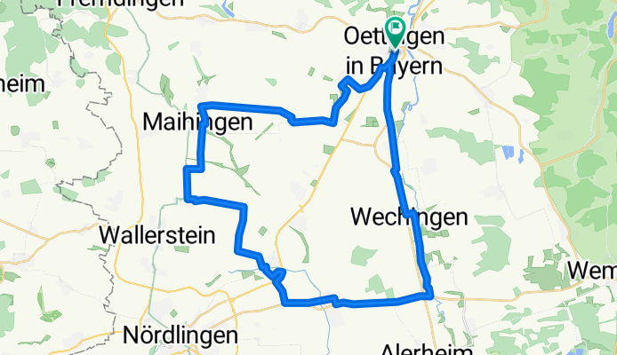 Oettingen-Heuberg-Löpsingen-Fessenheim-Oettingen