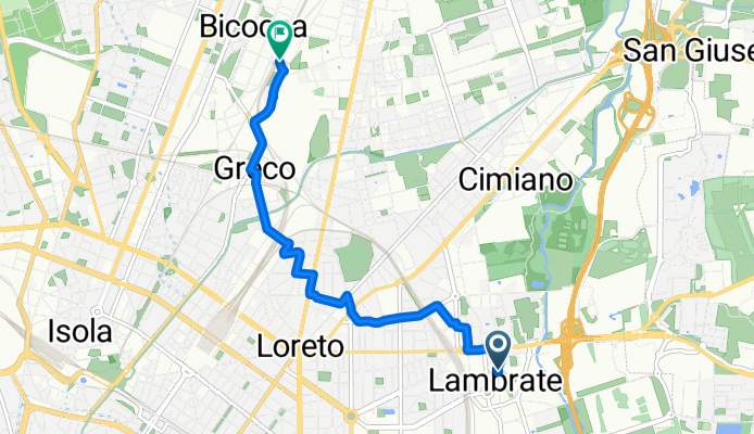 Da Via Conte Rosso 34, Milano a Milano Greco Pirelli
