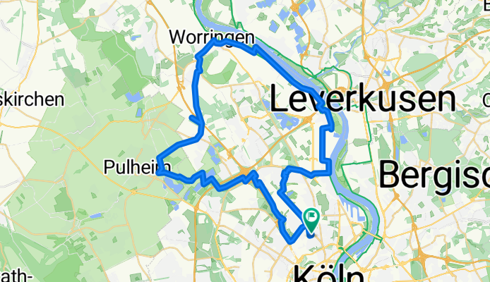 Entspannende Route in Köln