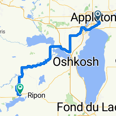 Appleton to Green Lake