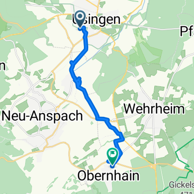 Bahnhofstraße 30, Usingen nach Zur Klingelsmühle 4, Wehrheim