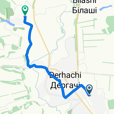 От вулиця Центральна, Дергачі до Unnamed Road