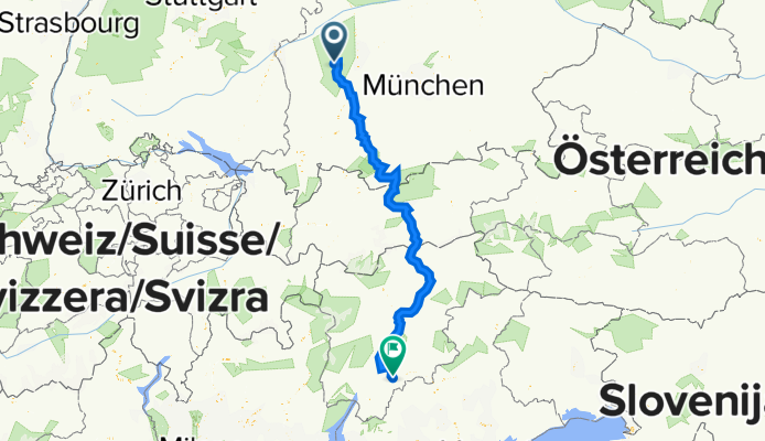 Ried bei Ustersbach bis Calceranica (Italien-Caldonazzosee)