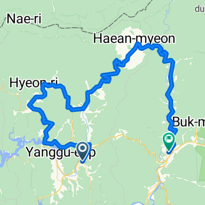원통-돌산령-학령(터널)-성곡령-남면 94km 2000m