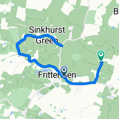 Biddenden Road, Cranbrook to Haffenden Farm House, Bubhurst Lane, Cranbrook