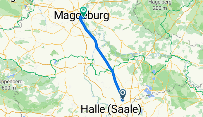 Bahnhofstraße 20, Landsberg nach Mehringstraße 33, Magdeburg